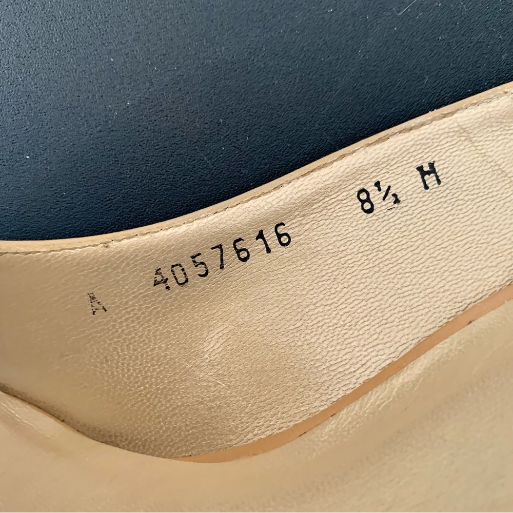 Stuart Weitzman Almond Butter Leather Platform Slingback Heels - Picture 7 of 16